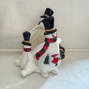 Ceramic Snowman Candleholder